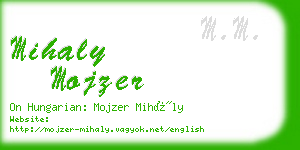 mihaly mojzer business card